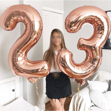 Lade das Bild in den Galerie-Viewer, Aluminiumfolie Zahlen Luftballons
