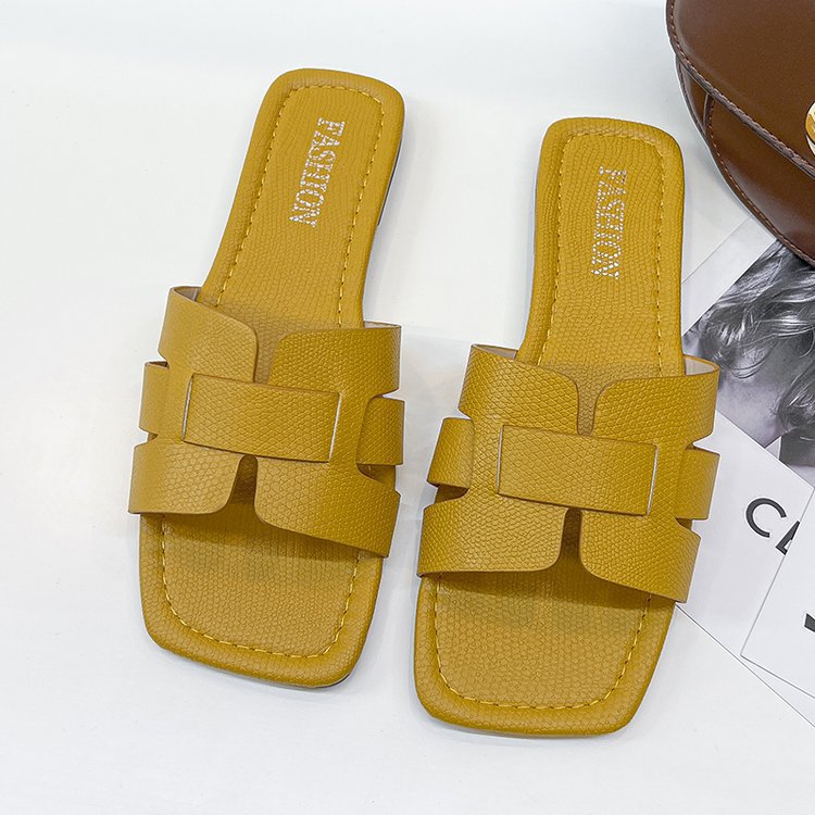 Flache offene Zehen Sandalen